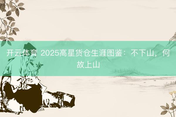 开云体育 2025高星货仓生涯图鉴：不下山，何故上山