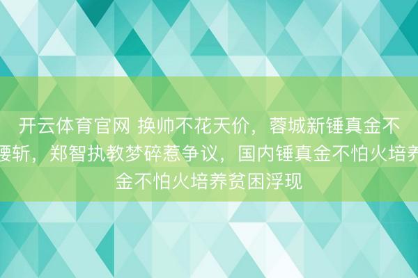 开云体育官网 换帅不花天价，蓉城新锤真金不怕火工资腰斩，郑智执教梦碎惹争议，国内锤真金不怕火培养贫困浮现