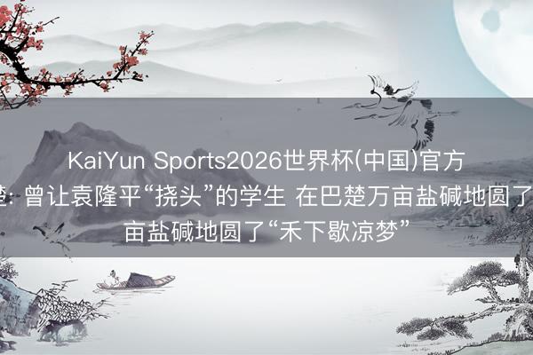 KaiYun Sports2026世界杯(中国)官方网站 新疆巴楚: 曾让袁隆平“挠头”的学生 在巴楚万亩盐碱地圆了“禾下歇凉梦”