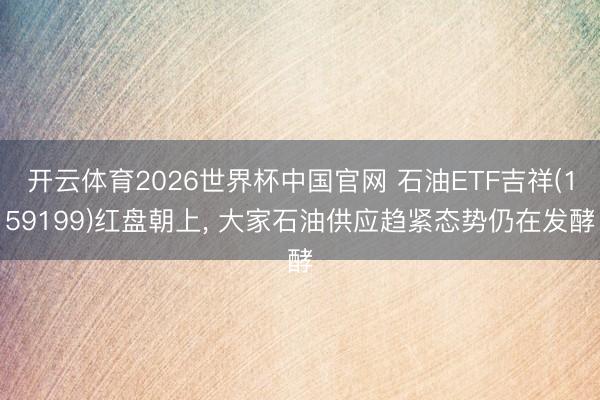 开云体育2026世界杯中国官网 石油ETF吉祥(159199)红盘朝上， 大家石油供应趋紧态势仍在发酵