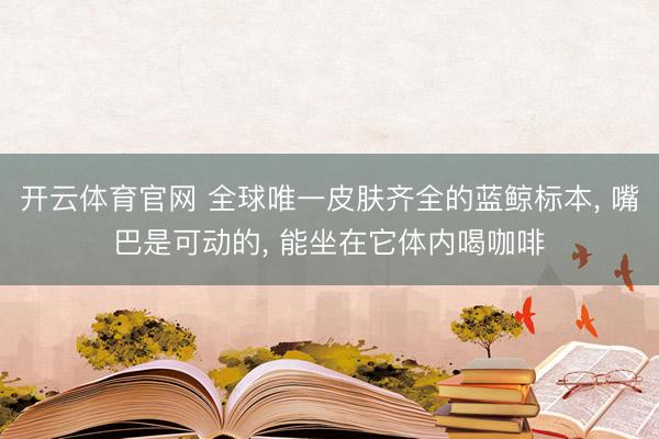 开云体育官网 全球唯一皮肤齐全的蓝鲸标本, 嘴巴是可动的, 能坐在它体内喝咖啡