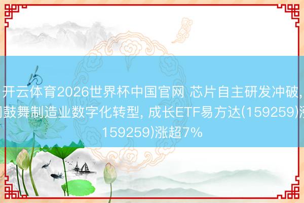 开云体育2026世界杯中国官网 芯片自主研发冲破， 三部门鼓舞制造业数字化转型， 成长ETF易方达(159259)涨超7%