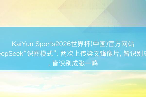 KaiYun Sports2026世界杯(中国)官方网站 实测DeepSeek“识图模式”: 两次上传梁文锋像片， 皆识别成张一鸣